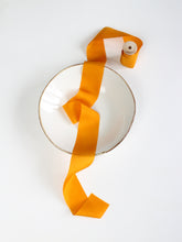 Load image into Gallery viewer, Mango yellow silk habotai ribbon