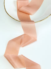 Load image into Gallery viewer, Mellow peach silk habotai ribbon