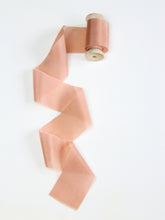 Load image into Gallery viewer, Mellow peach silk habotai ribbon