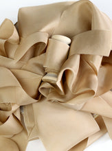 Load image into Gallery viewer, Whisky beige silk habotai ribbon