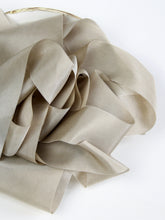 Load image into Gallery viewer, Stone clay silk habotai ribbon