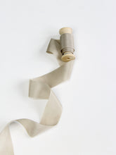 Load image into Gallery viewer, Stone clay silk habotai ribbon