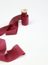 Load image into Gallery viewer, Deep magenta silk habotai ribbon