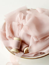 Load image into Gallery viewer, Dusty pink silk georgette ribbon