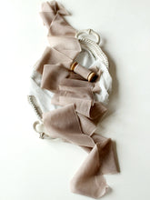 Load image into Gallery viewer, Beige nude silk cotton ribbon