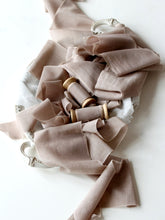 Load image into Gallery viewer, Beige nude silk cotton ribbon
