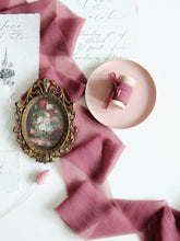 Load image into Gallery viewer, Grape silk georgette ribbon