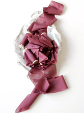 Load image into Gallery viewer, Wine silk cotton ribbon