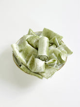 Load image into Gallery viewer, Olive silk velvet ribbon