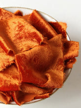 Load image into Gallery viewer, Burnt orange silk velvet ribbon