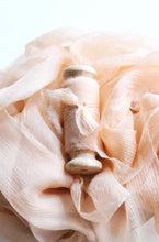 Load image into Gallery viewer, Cafe au lait crinkle silk ribbon