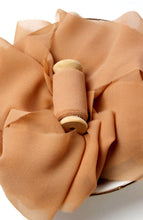 Load image into Gallery viewer, Caramel silk georgette ribbon