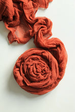 Load image into Gallery viewer, Red clay gauze runner