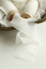 Load image into Gallery viewer, Ivory crinkle silk ribbon