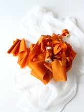 Load image into Gallery viewer, Burnt orange silk habotai ribbon