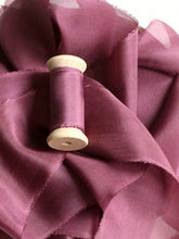 Load image into Gallery viewer, Plum silk habotai ribbon