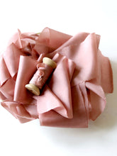 Load image into Gallery viewer, Copper pink silk habotai ribbon