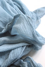 Load image into Gallery viewer, Dusty blue light gauze runner