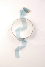 Load image into Gallery viewer, Seafoam crinkle silk ribbon
