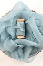 Load image into Gallery viewer, Seafoam crinkle silk ribbon