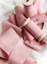 Load image into Gallery viewer, Rose gold silk habotai ribbon