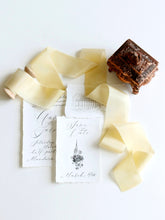 Load image into Gallery viewer, Pale yellow silk habotai ribbon
