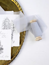 Load image into Gallery viewer, Dove gray silk georgette ribbon