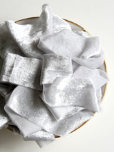 Load image into Gallery viewer, Pearl gray silk velvet ribbon