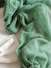 Load image into Gallery viewer, Fern green gauze runner