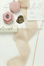 Load image into Gallery viewer, Sand beige silk georgette ribbon