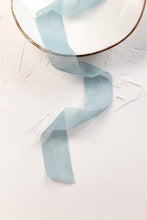 Load image into Gallery viewer, Seafoam crinkle silk ribbon