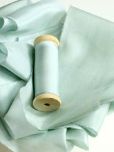 Load image into Gallery viewer, Mint silk habotai ribbon