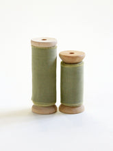 Load image into Gallery viewer, Olive silk cotton ribbon