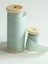 Load image into Gallery viewer, Mint silk habotai ribbon