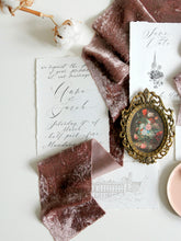 Load image into Gallery viewer, Chocolate silk velvet ribbon