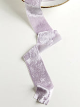 Load image into Gallery viewer, Lavender silk velvet ribbon