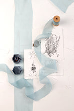 Load image into Gallery viewer, Seafoam crinkle silk ribbon