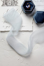 Load image into Gallery viewer, Ice blue crinkle silk ribbon