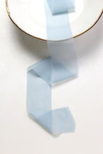 Load image into Gallery viewer, Light blue silk georgette ribbon