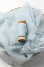 Load image into Gallery viewer, Ice blue crinkle silk ribbon