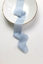 Load image into Gallery viewer, Dusty blue silk habotai ribbon