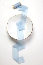 Load image into Gallery viewer, Light blue silk georgette ribbon