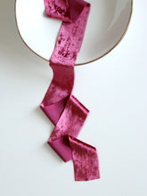 Load image into Gallery viewer, Raspberry sorbet silk velvet ribbon