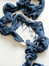 Load image into Gallery viewer, Navy blue gauze runner