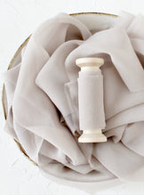Load image into Gallery viewer, Almond silk georgette ribbon