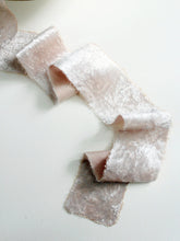 Load image into Gallery viewer, Nude silk velvet ribbon