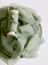 Load image into Gallery viewer, Olive silk georgette ribbon