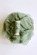Load image into Gallery viewer, Olive silk georgette ribbon