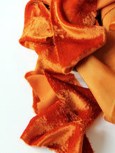 Load image into Gallery viewer, Burnt orange silk velvet ribbon