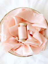 Load image into Gallery viewer, Peach silk habotai ribbon